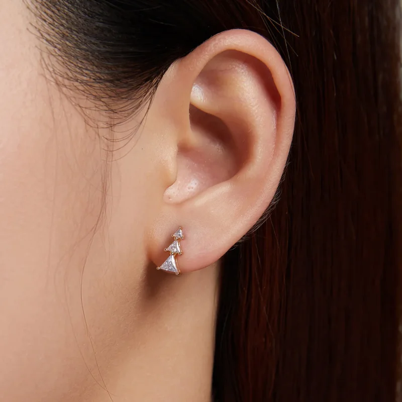 (imagine pentru) Studuri delicate în stil Pandora cu brad de Crăciun - SCE1268-B - Vizualizare 5