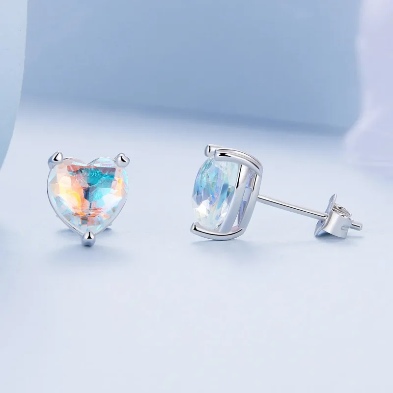 (imagine pentru) Studuri din sticlă în stil Pandora, model Love Symphony - BSE713 - Vizualizare 3