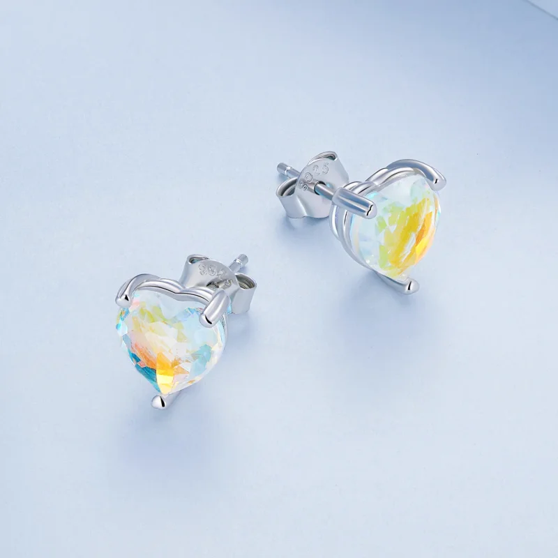 (imagine pentru) Studuri din sticlă în stil Pandora, model Love Symphony - BSE713 - Vizualizare 4