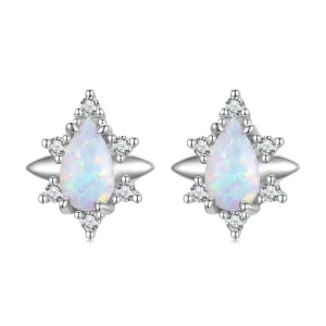 (imagine pentru) Studuri Pandora cu picătură de opal - BSE685