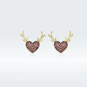 (imagine pentru) Studurile de tip Pandora Style Deer Love - BSE313