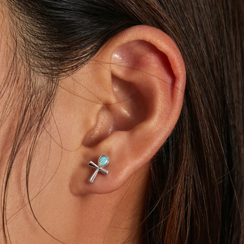 (imagine pentru) Studurile Pandora Style Anka Cross - BSE556 - Vizualizare 6