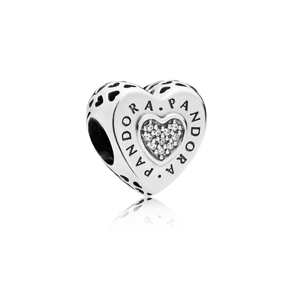 talisman pandora semnătură de inimă din argint