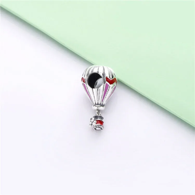 (imagine pentru) Talisman pandantiv PANDORA, Balon roșu cu aer cald - 798055ENMX - Vizualizare 3