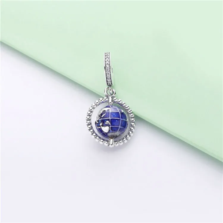 (imagine pentru) Talisman pandantiv PANDORA, Glob rotitor - 798021CZ - Vizualizare 3