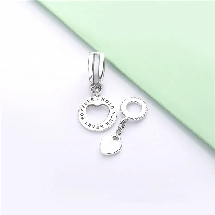 (imagine pentru) Talisman pandantiv PANDORA Ține-ți inima împărțită - Vizualizare 3