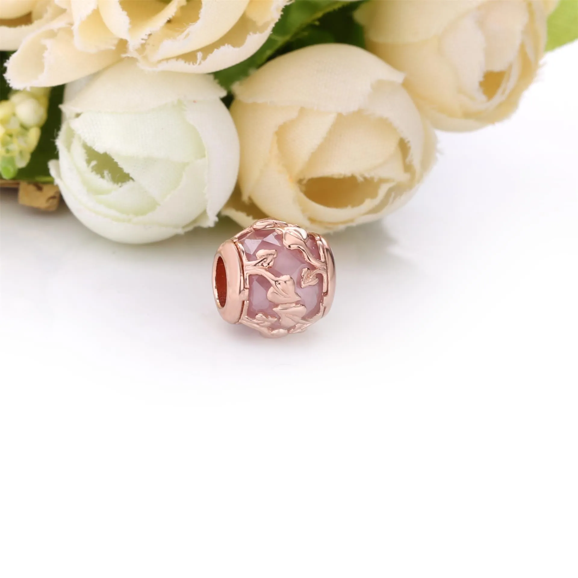 Talisman cu frunze decorative roz - 788238SSP