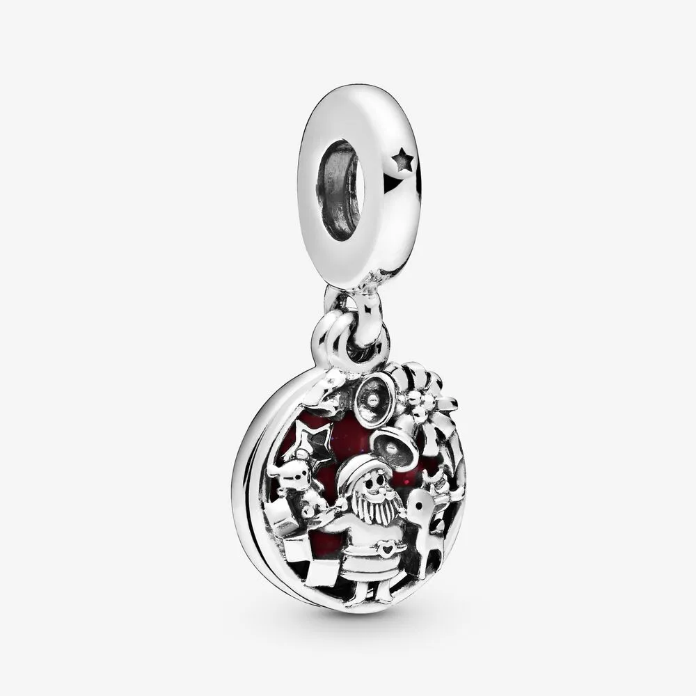 talisman pandora de tip pandantiv love peace joy cu moș crăciun 798468c01