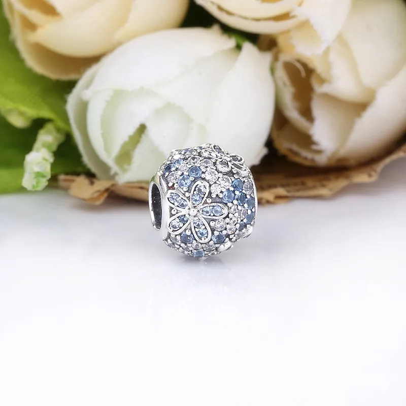 (imagine pentru) Talisman cu margaretă pavé turcoaz - 798797C01 - Vizualizare 2