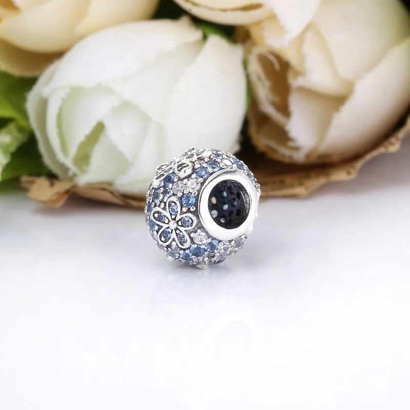 (imagine pentru) Talisman cu margaretă pavé turcoaz - 798797C01 - Vizualizare 3