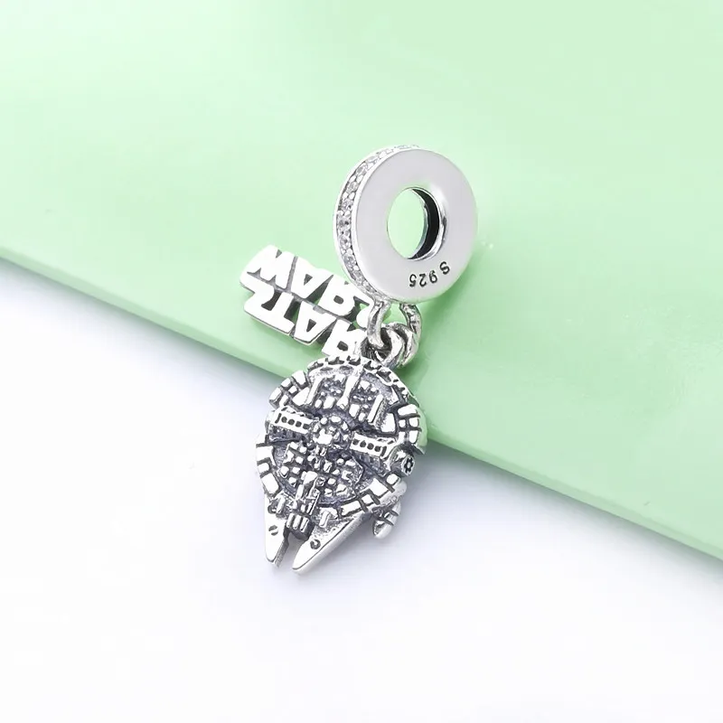 (imagine pentru) Talisman pandantiv Pandora cu Disney Parks Star Wars Millennium Falcon din argin - Vizualizare 4