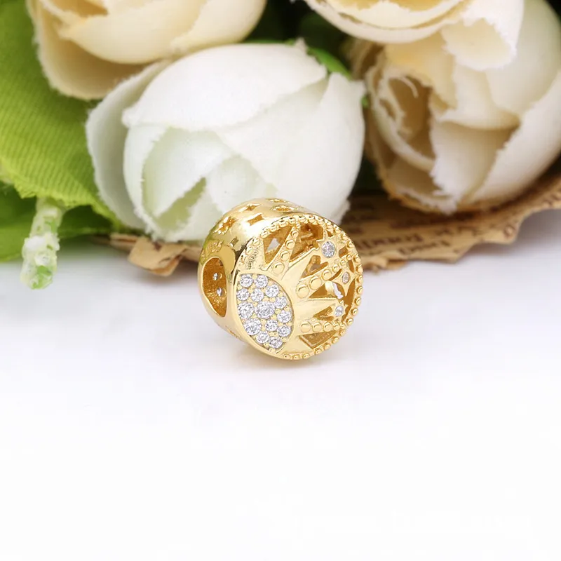 (imagine pentru) Talisman Pandora Soare ajurată placat cu aur de 14 k - 768778C01 - Vizualizare 2