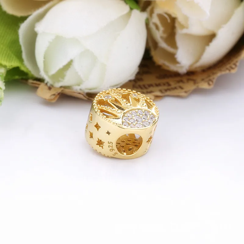 (imagine pentru) Talisman Pandora Soare ajurată placat cu aur de 14 k - 768778C01 - Vizualizare 3
