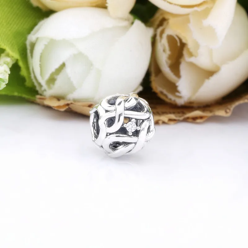 (imagine pentru) Talisman în stil infinity împletit cu structură dantelată - 798824C01 - Vizualizare 2