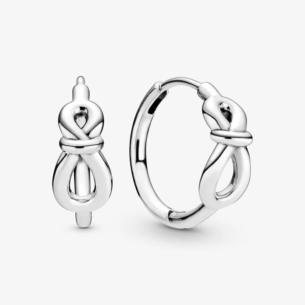 cercei rotunzi pandora cu nod de tip infinity 298889c00