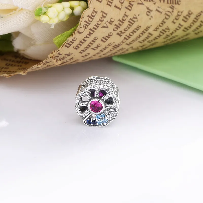 (imagine pentru) Talisman PANDORA cu Ventilator pliabil albastru și roz - 798178CZMX - Vizualizare 5