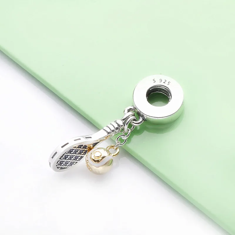 (imagine pentru) Talisman PANDORA de tip pandantiv cu rachetă și minge de tenis - 769026C01 - Vizualizare 3
