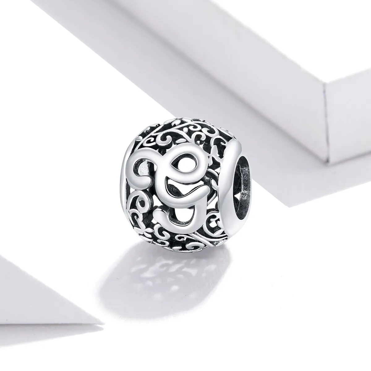 Talisman Tip Pandora Scrisoare de floare ajurată G din argint - SCC1444-G
