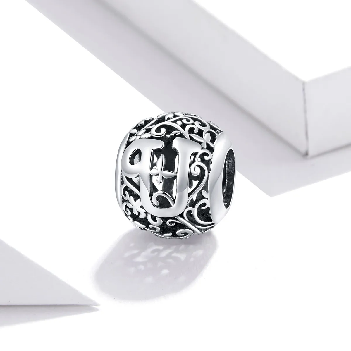 Talisman Tip Pandora Scrisoare de floare ajurată U din argint - SCC1444-U