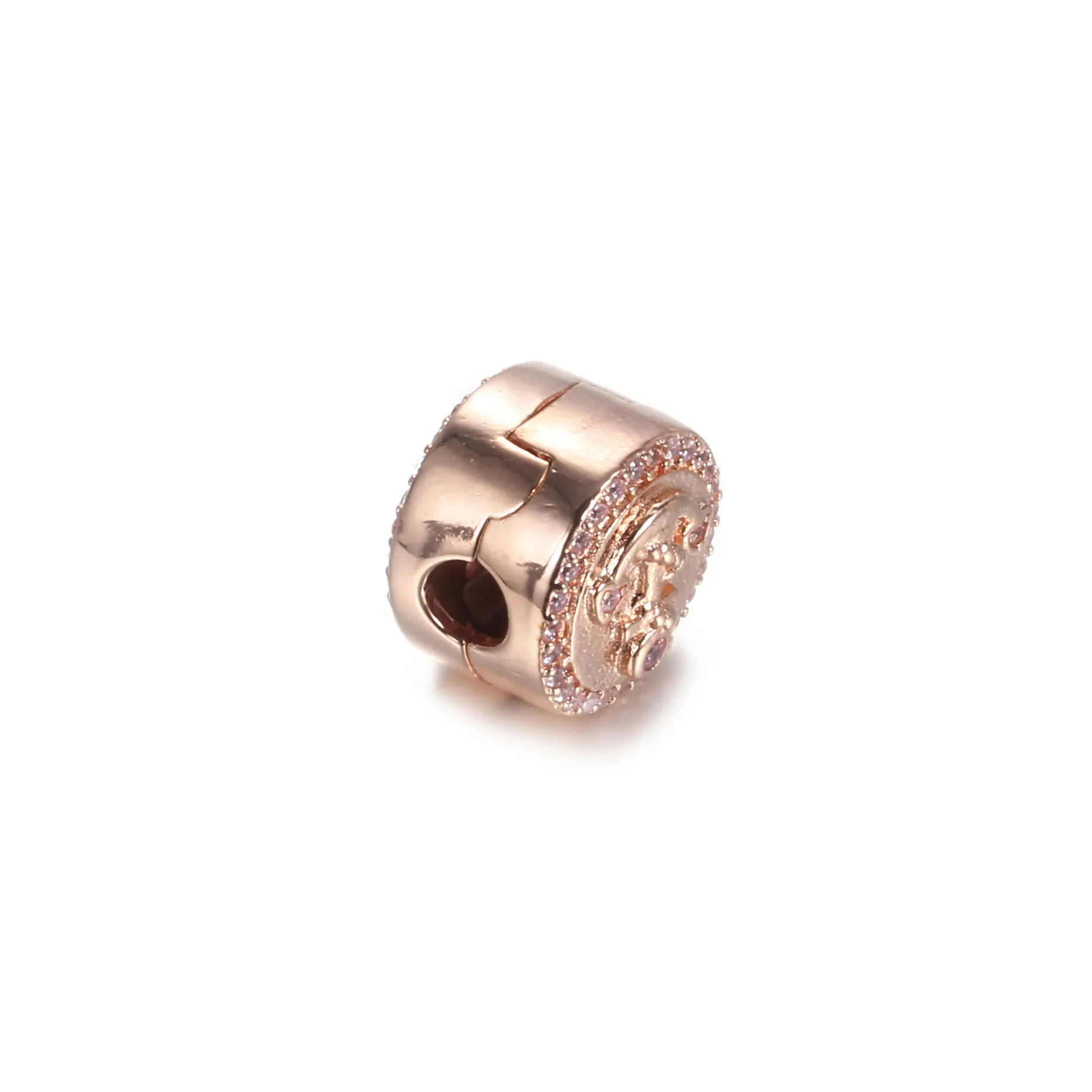 Brățară fixă Pandora cu Spumante roz Ancora din argint - 789019C01