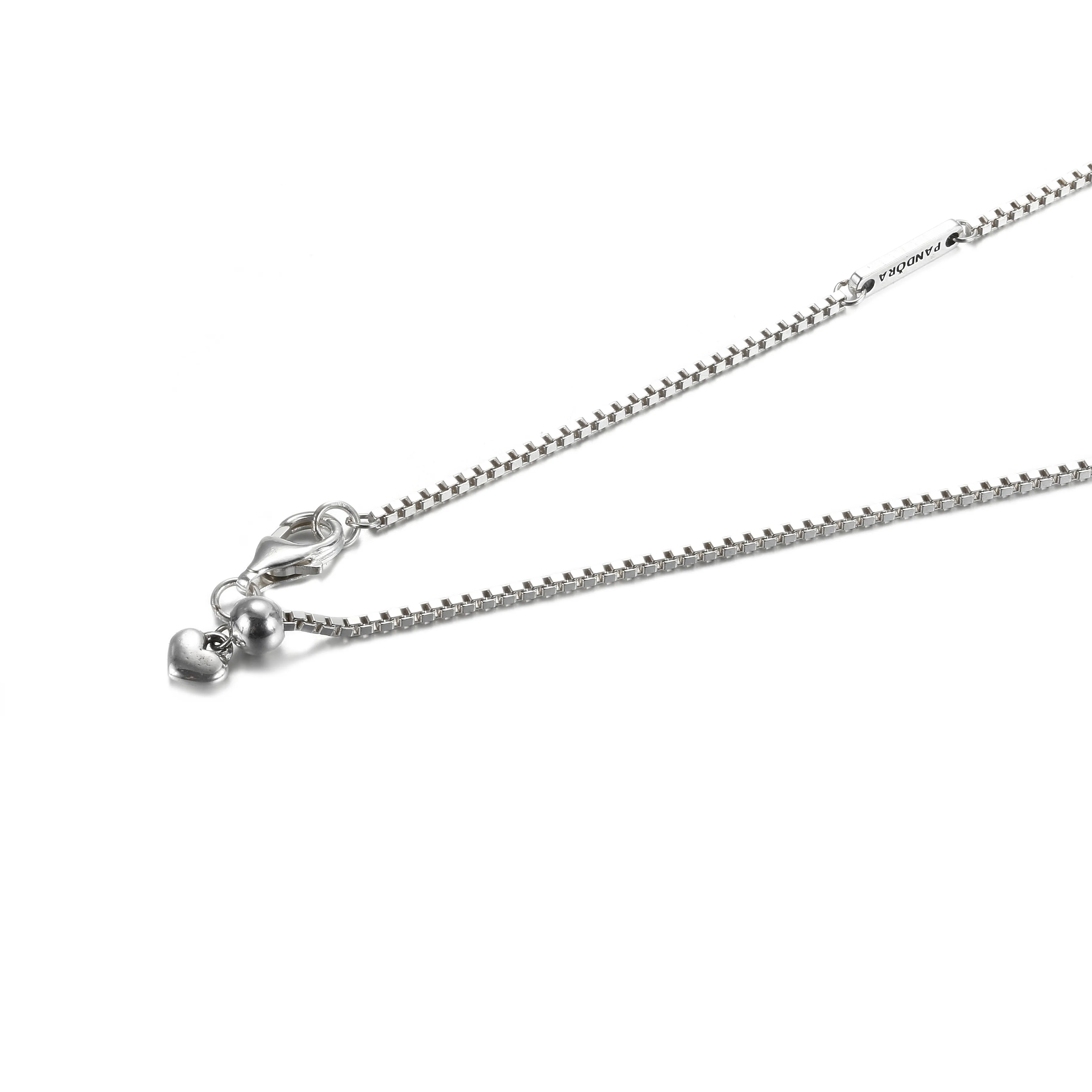 Colier Pandora cu Spumant Wishbone Heart din argint - 399273C01