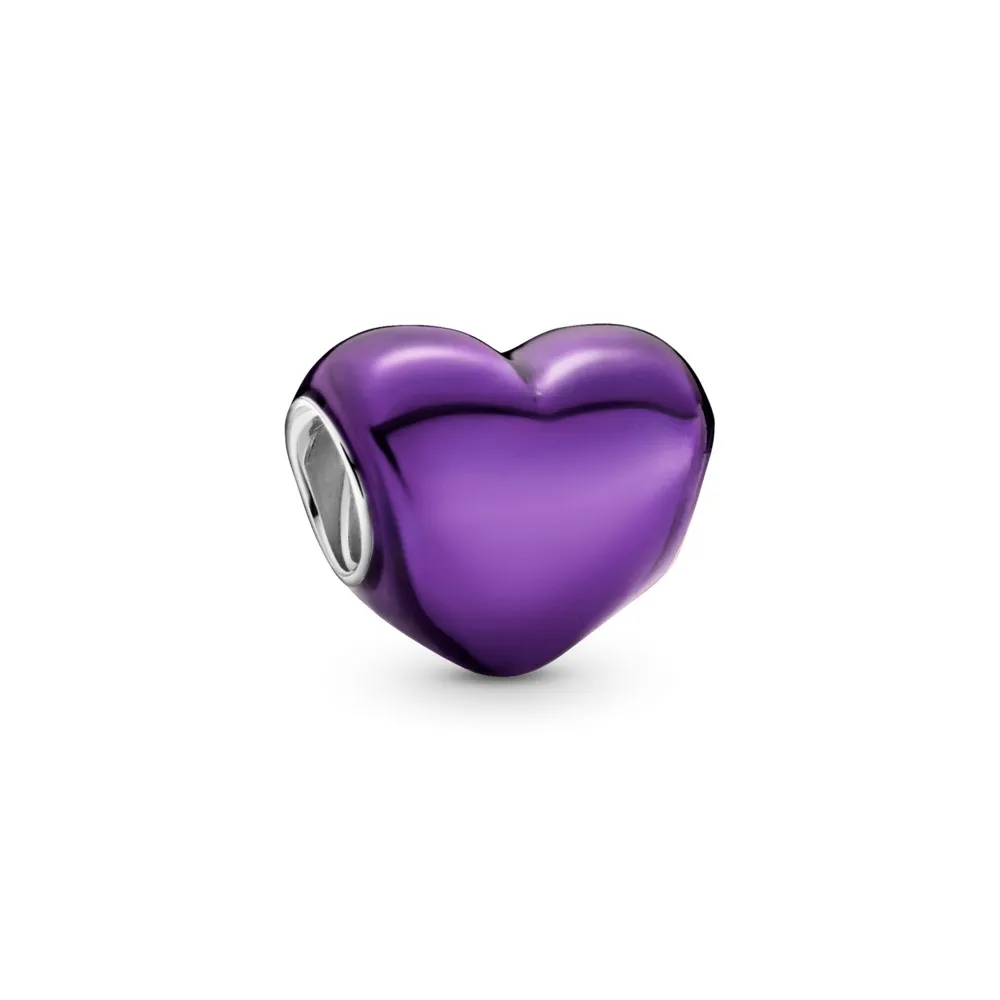 Talisman cu inimă violetă metalică - 799291C01