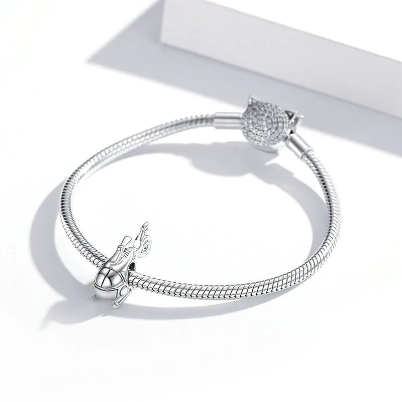 (imagine pentru) Pandora Style Mici Charm de Elicopter de Argint - SCC1699 - Vizualizare 3