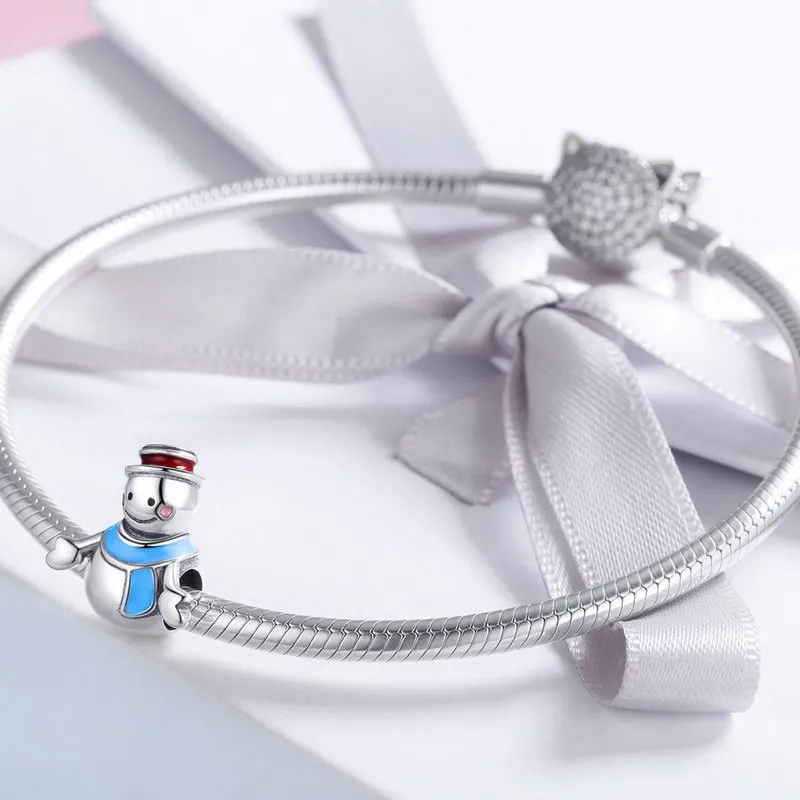 (imagine pentru) Pandora Stil Charm de Om de Zăpadă Argintiu - SCC855 - Vizualizare 2