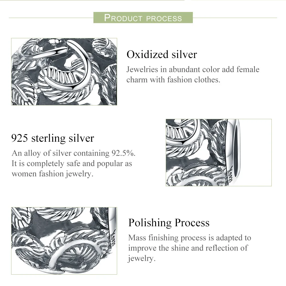 Talisman Tip Pandora Aripi vintage din argint - SCC810