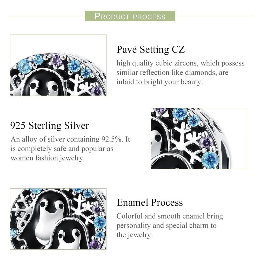 Talisman Tip Pandora Casa Penguin din argint - SCC992