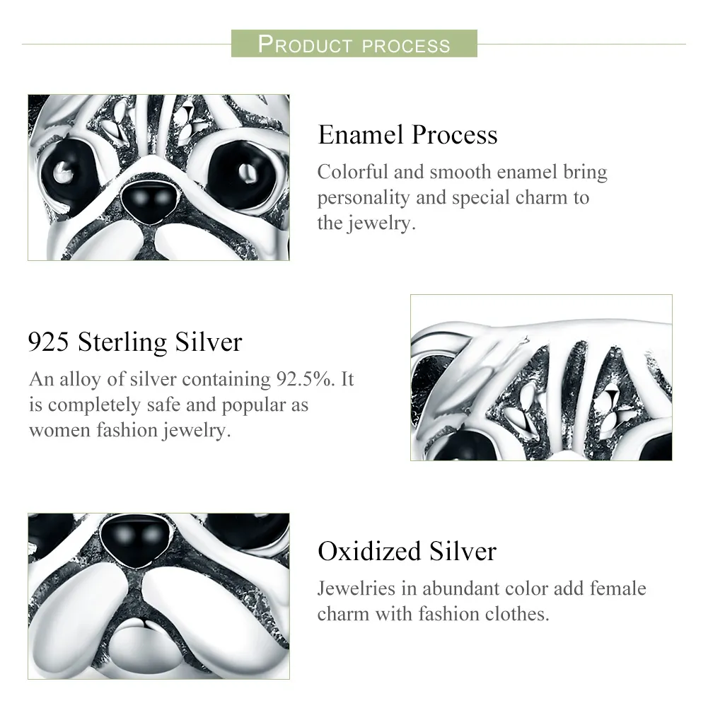 Talisman Tip Pandora Câine Shar-Pei din argint - SCC834