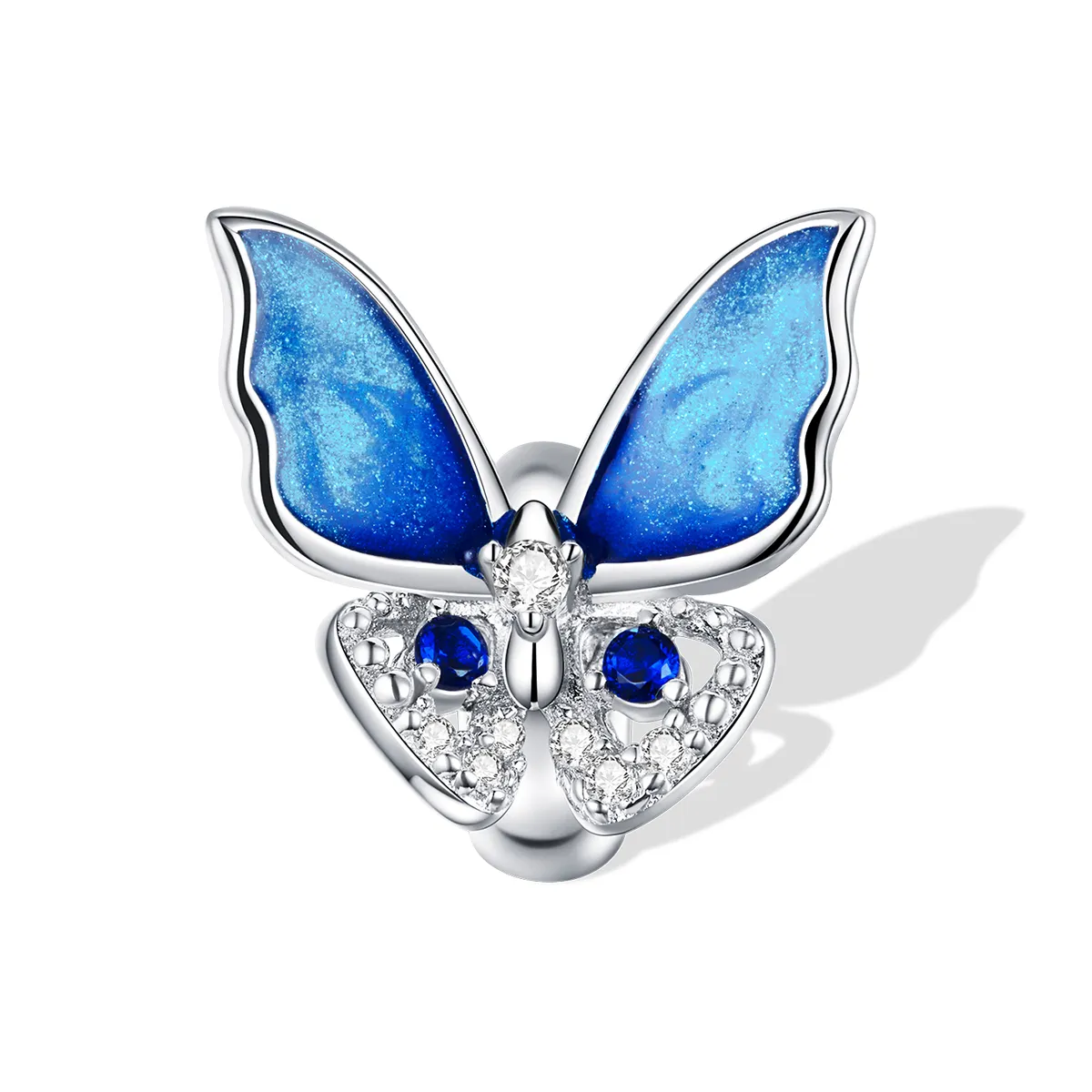 Talisman Tip Pandora Fluture colorat din argint - BSC405