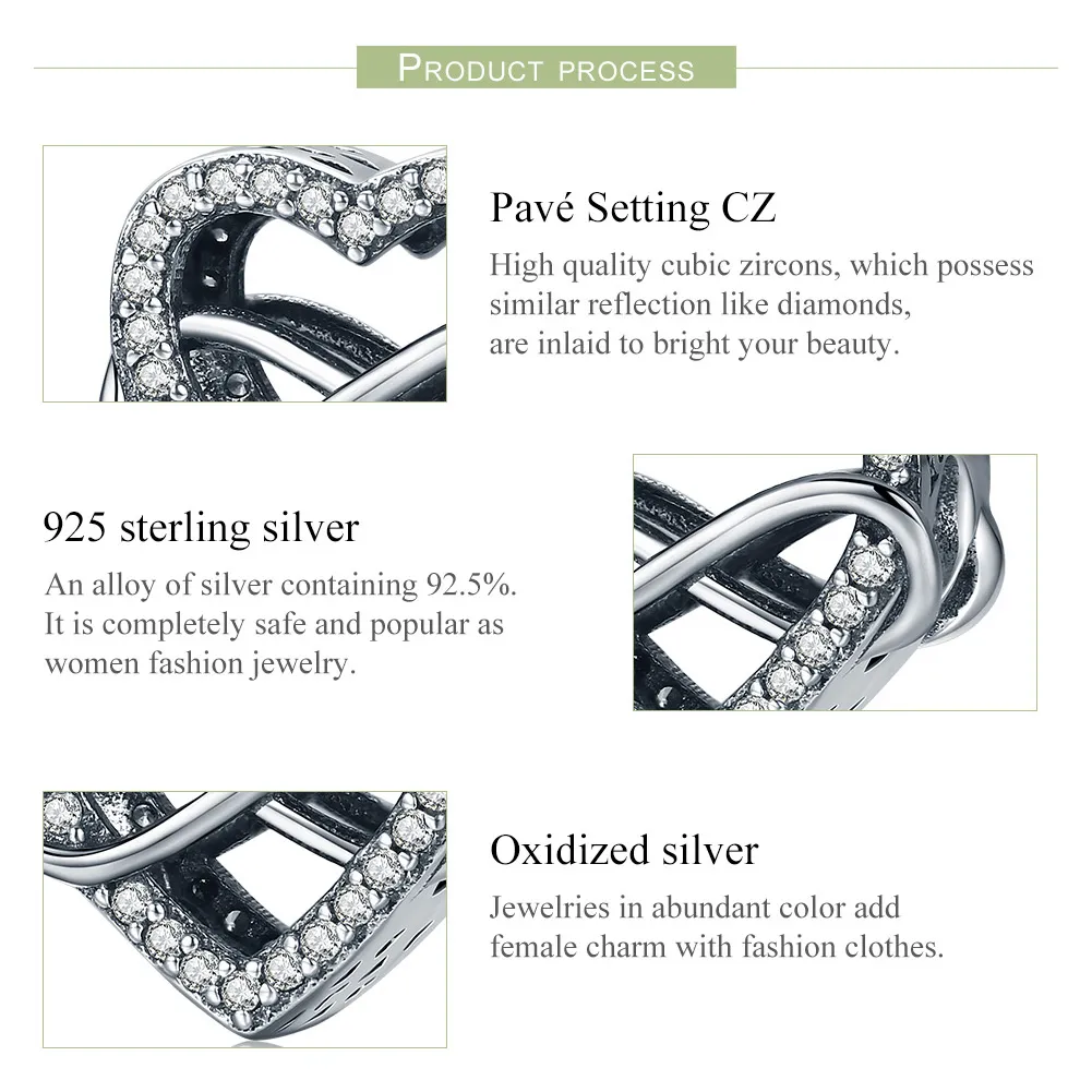 Talisman Tip Pandora Forma de inima din argint - SCC432