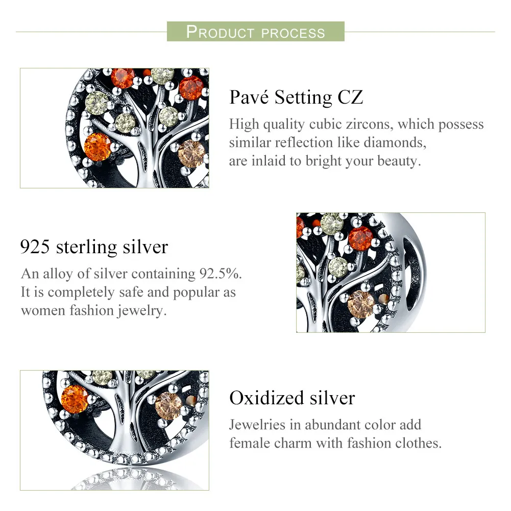 Talisman Tip Pandora Fructul toamnei din argint - SCC219