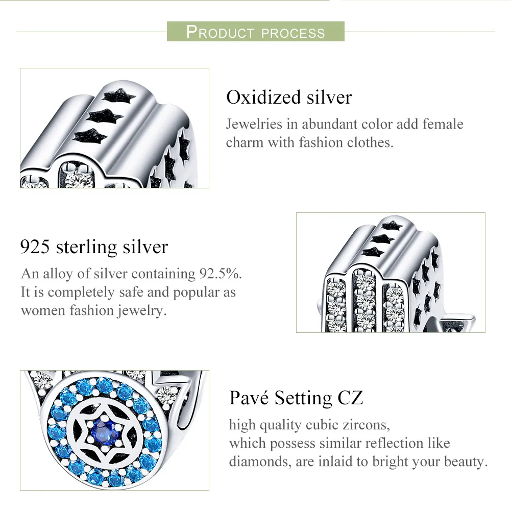 Talisman Tip Pandora Gardianul Fatimei din argint - SCC721