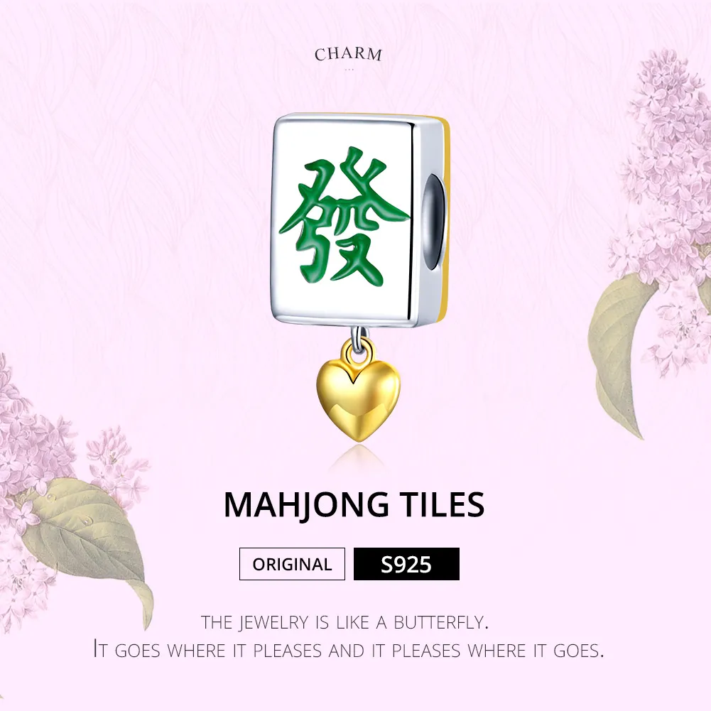 Talisman Tip Pandora Mahjong Dale în două tonuri în două nuanțe - SCC1751
