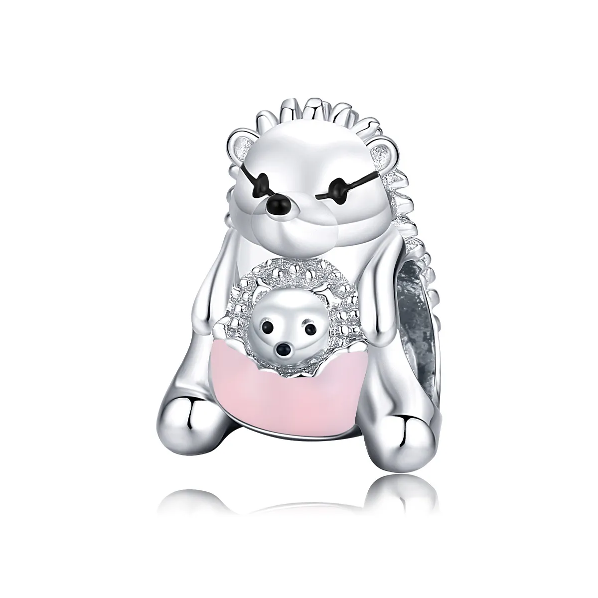 Talisman Tip Pandora Mama și copilul arici din argint - BSC239