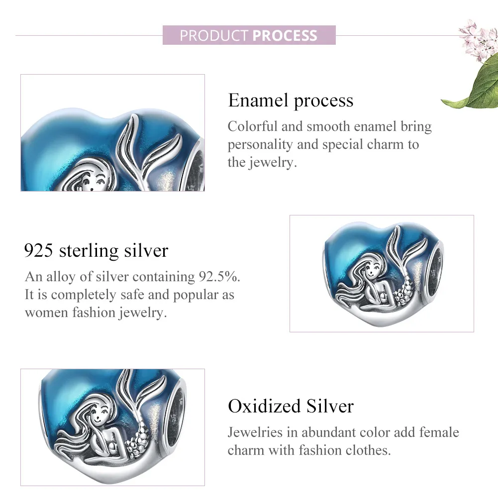 Talisman Tip Pandora Micul vis de sirenă din argint - SCC1801