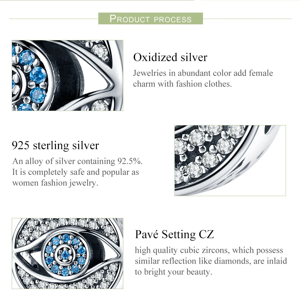 Talisman Tip Pandora Ochiul păzitor din argint - SCC565