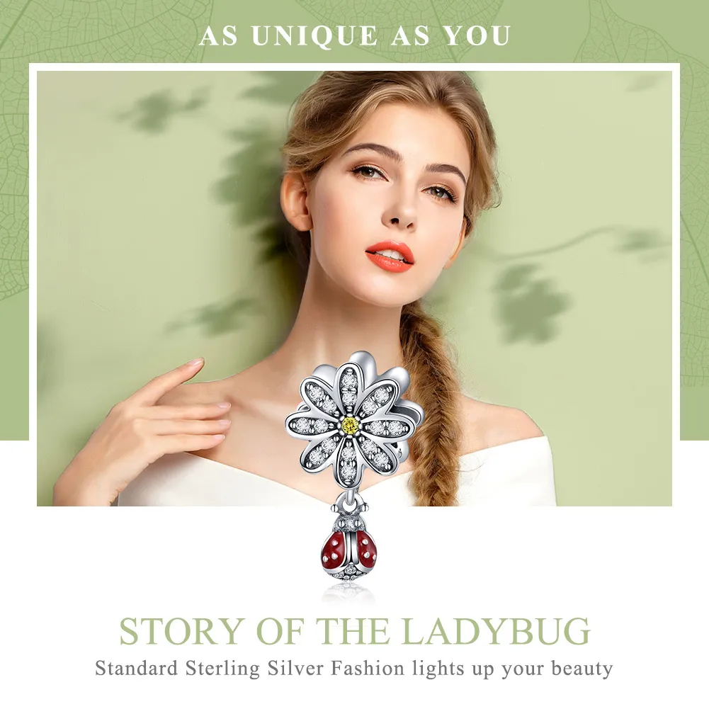 Talisman Tip Pandora Povestea lui Ladybird din argint - SCC727