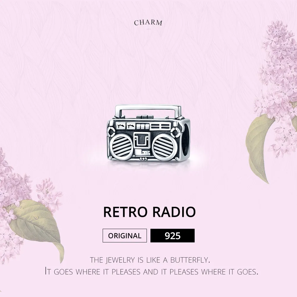 Talisman Tip Pandora Radio Vintage din argint - SCC1873