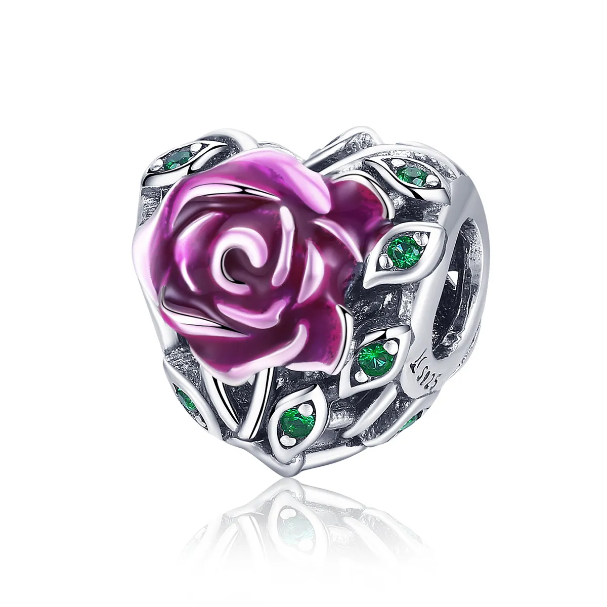Talisman Tip Pandora Rose Heart din argint - SCC927