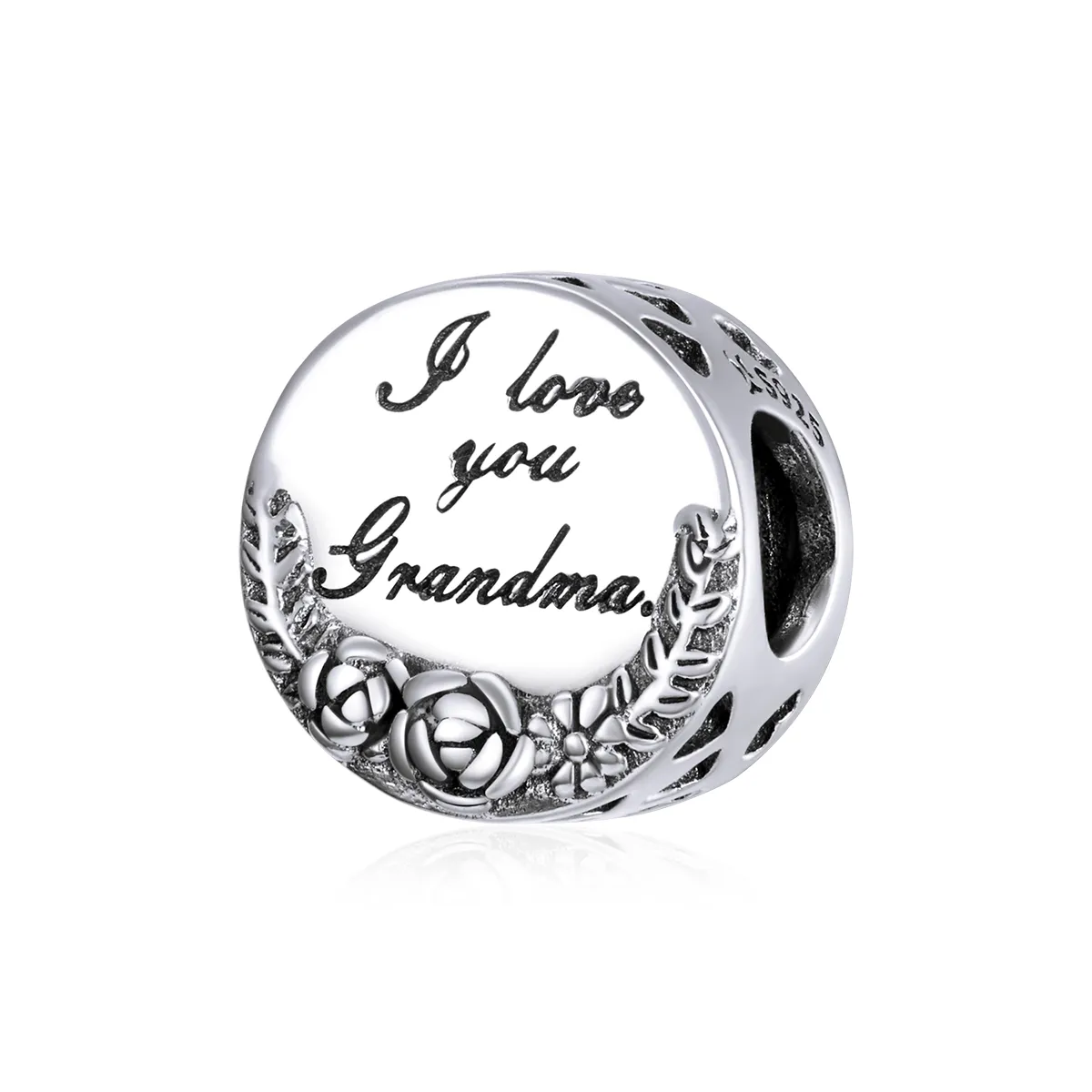 Talisman Tip Pandora Te iubesc bunică Gigi din argint - SCC1762