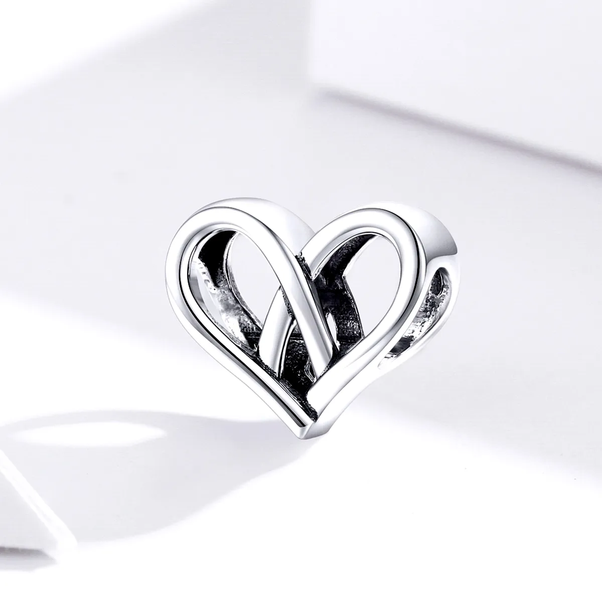 Talisman Tip Pandora Tu și cu mine inimă la inimă din argint - SCC1552