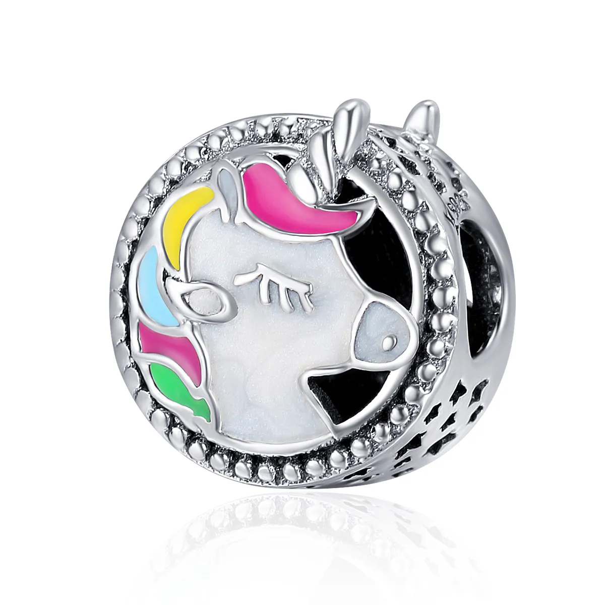 Talisman Tip Pandora Unicorn frumos din argint - SCC362
