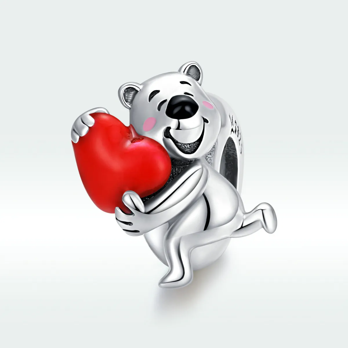 Talisman Tip Pandora Ursul polar cu inimă din argint - SCC1610
