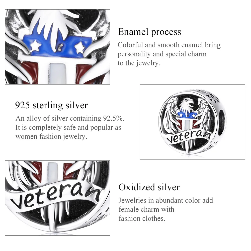 Talisman Tip Pandora Veteran din argint - SCC1885