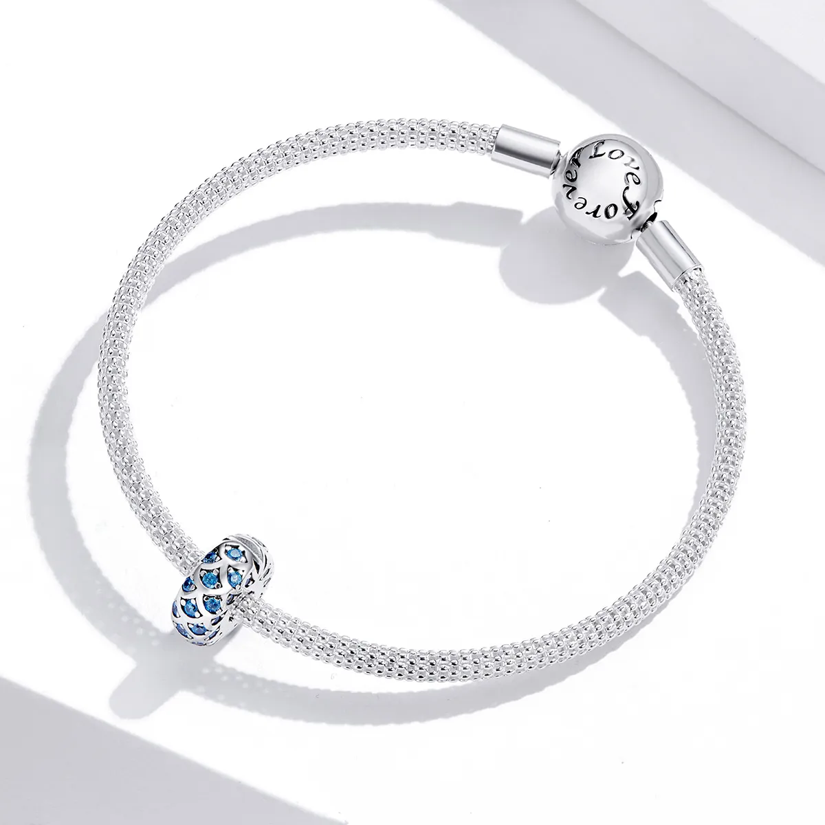 Brățară fixă Tip Pandora cu Albastru Elegance din argint - SCC1513