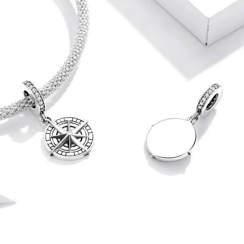 (imagine pentru) Talisman pandantiv Tip Pandora cu Busolă din argint - BSC383 - Vizualizare 2