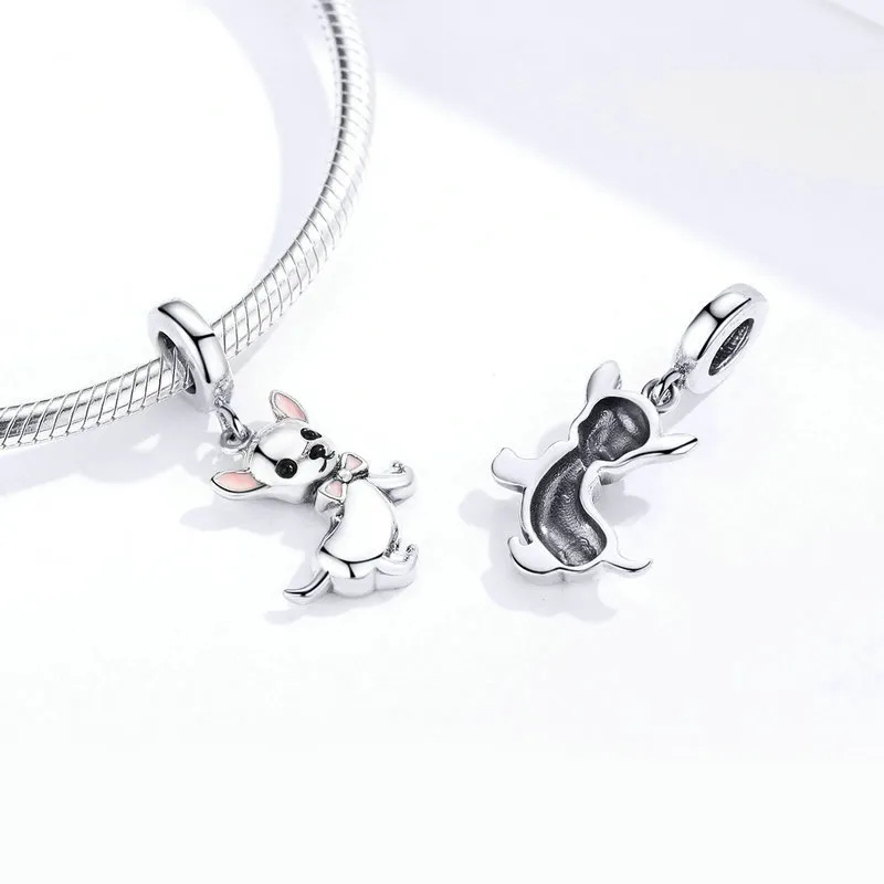 (imagine pentru) Talisman pandantiv Tip Pandora cu Chihuahua din argint - SCC1317 - Vizualizare 2